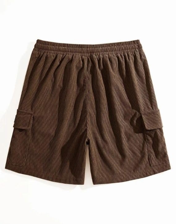 Image of Samfor Shorts for Men || Authentics Classic Men's Ribbed Polycotton Relaxed Fit Cargo Stretch Shorts || Lightweight & Quick Dry || Men Shorts Casual ||Shorts Pant for Men