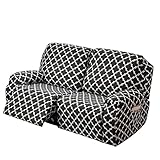  uyeoco Housse Canapé Inclinable Relax 3/2/1 Places Housse De Fauteuil Inclinable Extensible 8/6/4 Pièces, Housse Canap Relax avec Poche Latérale Antidérapant, Lavable(13#,2-Seater)