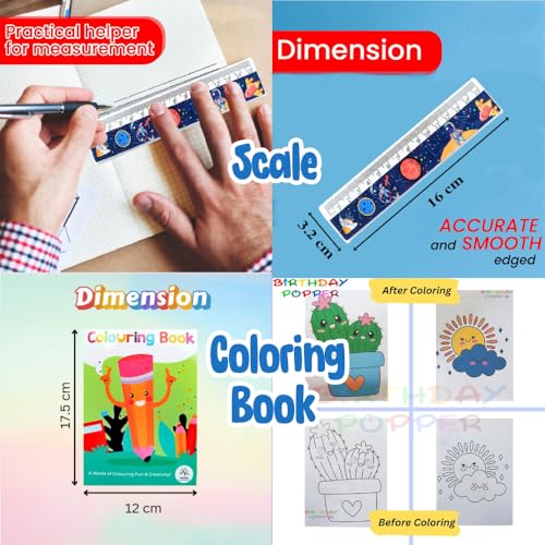 Image of Birthday Popper Scholar Combo Packs as Birthday Return Gifts | Set of 6 | Fun & Engaging Party Gift Set for Kids Boys Girls Students of All Age Groups