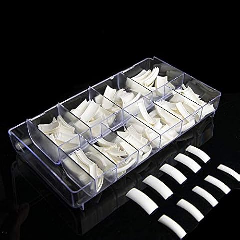 PROFICO 500 Stück Nagelspitzen Nageltips im Box | Französisch Halbabdeckung Acryl Künstliche Nägel | French Nail Tips Cover