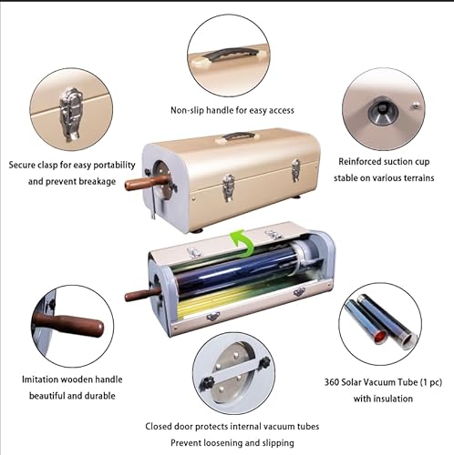 image for LEMVUZ Portable Solar Oven, 3.5L Large Capacity Parabolic Solar Cooker