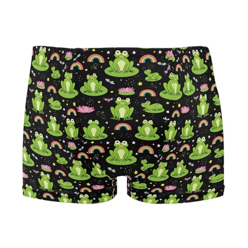 Cute Frog Mens Swim Trunk Swimwear Bathing Suit Swim Brief Square Leg Board Short S B0405219