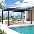 LVUYOYO 10' x 13' Louvered Pergola, Outdoor Aluminum Pergola with Adjustable Roof, Waterproof Metal Gazebo for Patio, Backyard, Garden, Deck (Black)