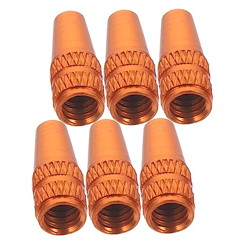 Alasum 6 Pcs Alloy Bike Valve Caps for Road Bikes Dustproof Air Stem Covers Easy Installation Durable Resistant Accessories