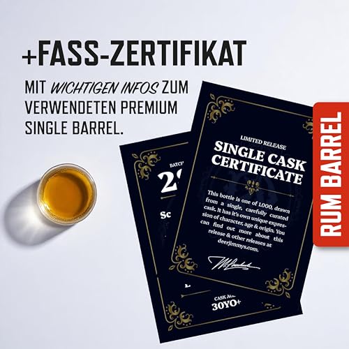 Deer Jimmy’s® DIY Rum Geschenkset – Rum selbst Machen mit Premium-Eichenholz aus südamerikanischen Rumfässern – Tiefe Fassreifung für Jede Spirituose Männer