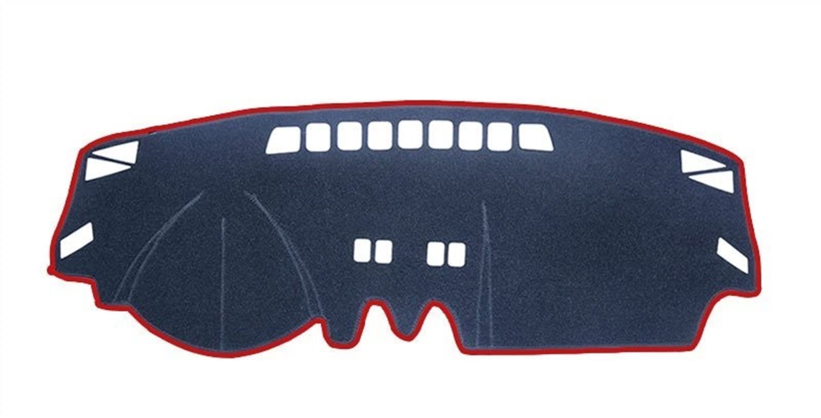FUNFOB Almohadilla Parasol Alfombrilla Protectora para Salpicadero De para Nissan para Qashqai J10 2007 2008 2009 2010 2011 2012 2013 LHD Cubierta Estera del Tablero (Color : Red Edge)