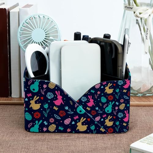 Porte-stylo rectangulaire Pâques grand compartiment maquillage