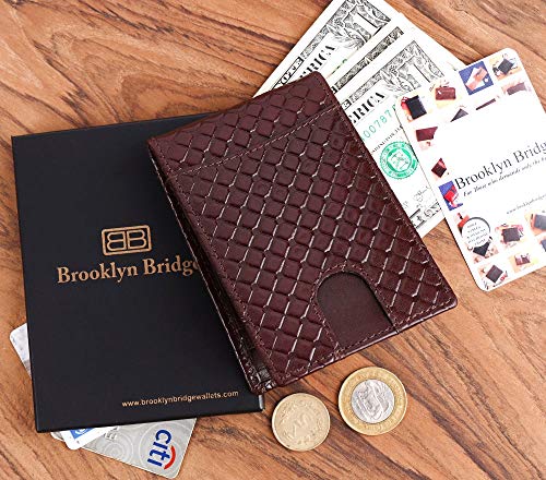 Image of Brooklyn Bridge Slim Front Pocket RFID Blocking Card Holder - Minimalist Design for Men on The Go