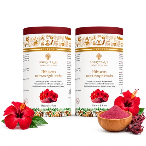 Image of Hibiscus Hair Strength Powder | Premium & Edible Quality | Supports Hair Strength, Scalp Wellness & Nourishment | 100% Natural & Pure | for Men & Women | 200g (Pack of 2)
