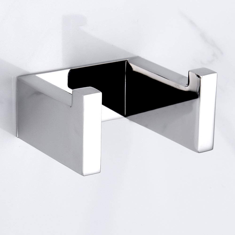 Toallero adhesivo de acero inoxidable SUS 304 – Ganchos cromados de pared para baño, sin necesidad de taladrar, diseño moderno y duradero, solución que ahorra espacio