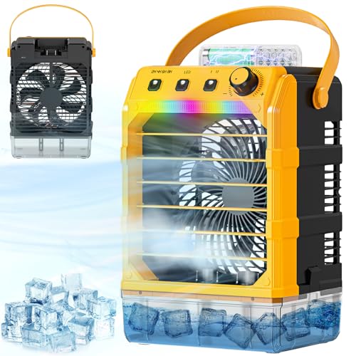 Image of Uniqwamo Misting Fan Portable Compatible for Dewalt 20V /60V Battery