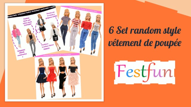 Vêtements Et Accessoires Pour Poupée 11,5 Pouces - 29 Pièces Robes Costumes Chaussures