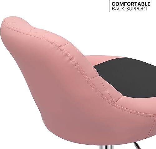 Miniatura 5 de MoNiBloom Juego de 4 taburetes para encimera de cocina, moderno taburete giratorio ajustable de piel sintética, sillas de encimera de isla de cocina