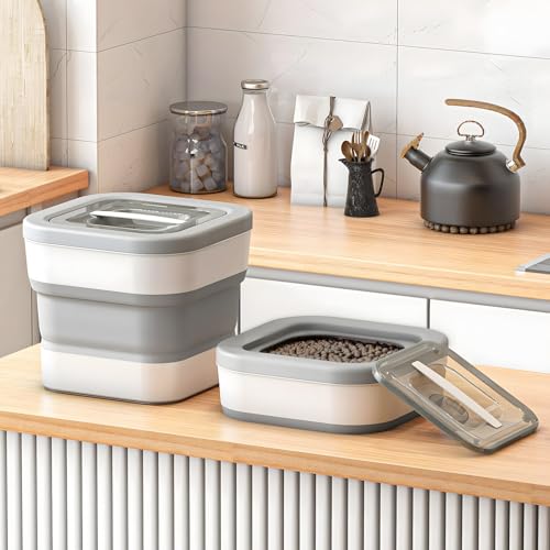 Listado de Contenedores. 46 YDGAKN Contenedor para Croquetas Hermético Plegable,Almacenamiento de Comida para Perros Plegable, Bote para croquetas capacidad 6.8 kg, sin BPA, para Almacenar Comida para...