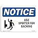 OSHA Notice Sign - Use Spotter for Backing Sign with Symbol | Vinyl Label Decal | Protect Your Business, Construction Site | Made in The USA