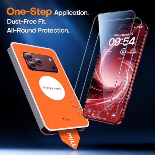 TAURI 2 Pack for iPhone 18 Pro Max Screen Protector, 1-Step Install - image 8