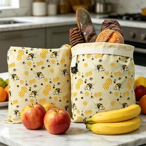 Bolsa de almacenamiento de pan lavable y reutilizable con cremallera de conservación duradera 4