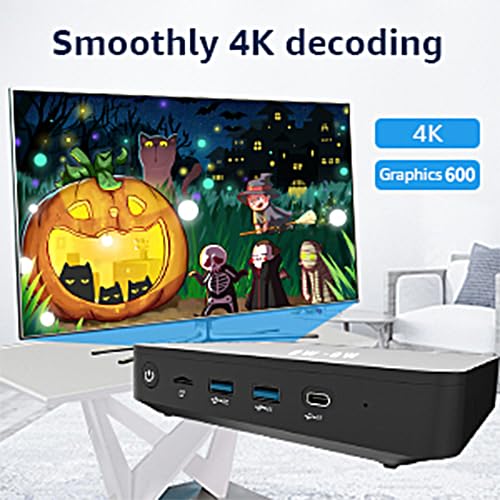 Image of wo-we Mini PC with Intel Celeron N4020 Processor, Intel UHD Graphics 600 Delivers 4K Crisp Visual expereience,4GB RAM, 128GB eMMC