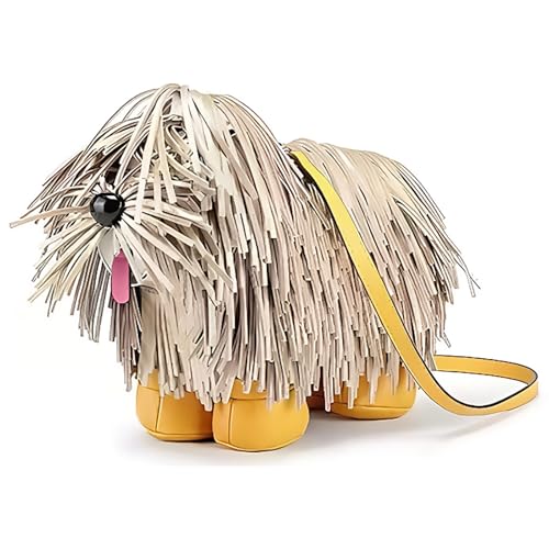 Image of Women PU Leather Unique Novelty Dog Shaped Crossbody Shoulder Bag Handbag Purse