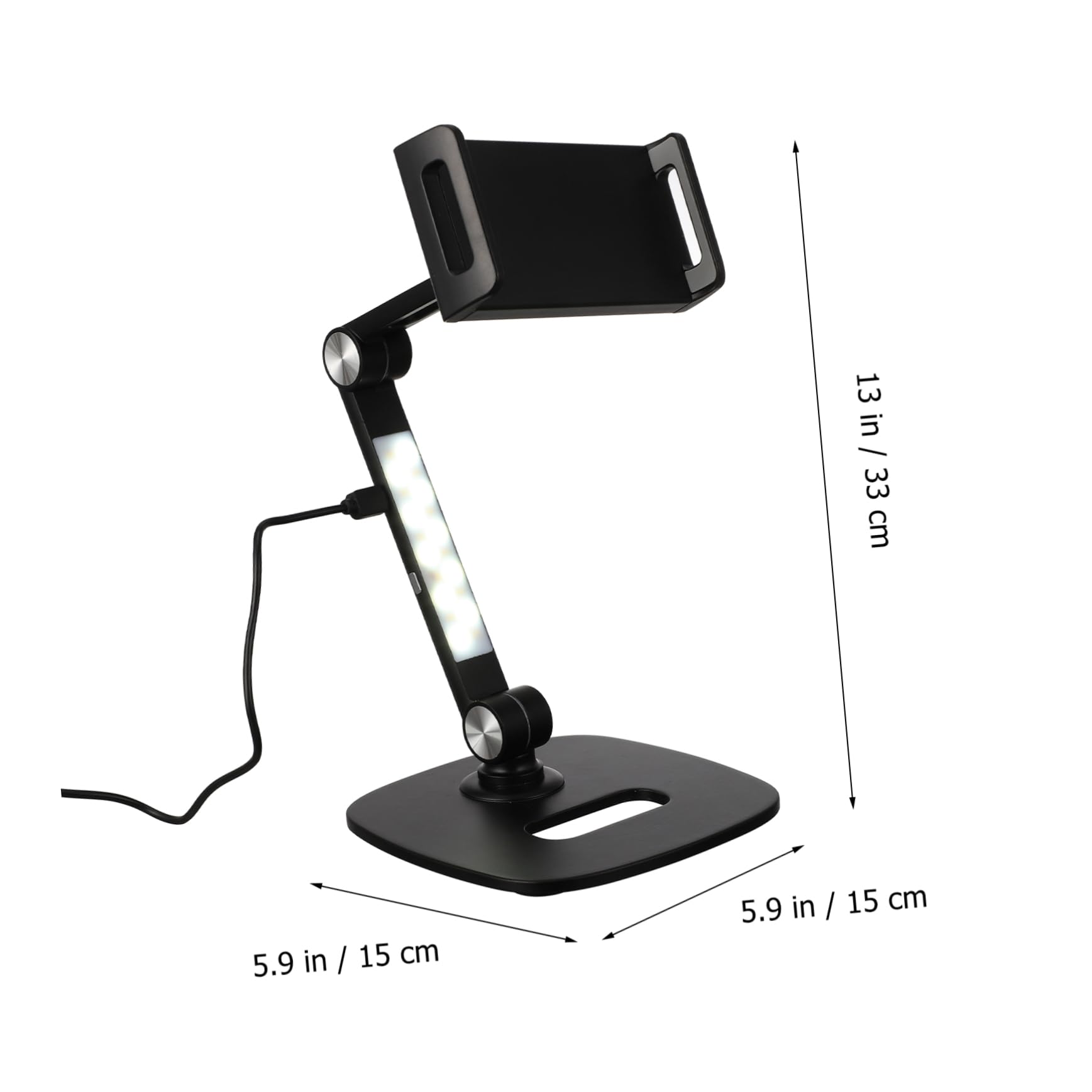 Gadpiparty 1 Juego sostenedor del teléfono de la Tableta portamovil sujeta moviles Base Estable para Tablet Soporte Bandeja de Almacenamiento Aluminio