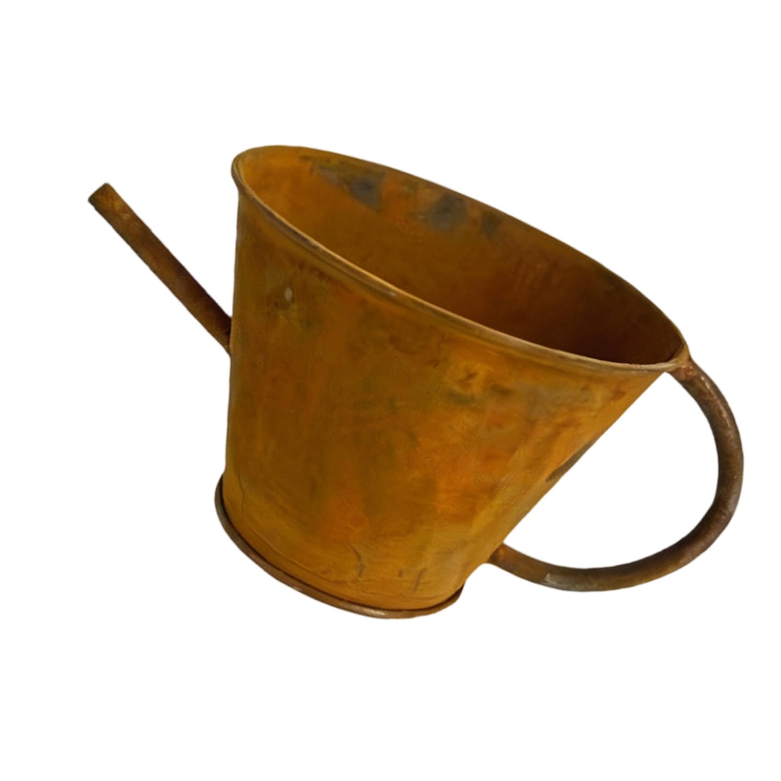 Kaeltsyn Rusty Iron Teapot Shape Flower Pots Planter Garden Distressed Watering Pots Planter for Indoor Outdoor Garden Decoration Unique Distressed Teapot