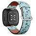 CJBROES Replacement Leather Watch Band, Compatible with Fitbit Versa 3 and Fitbit Sense of Wristband Bracelet Accessory - Realistic Detailed