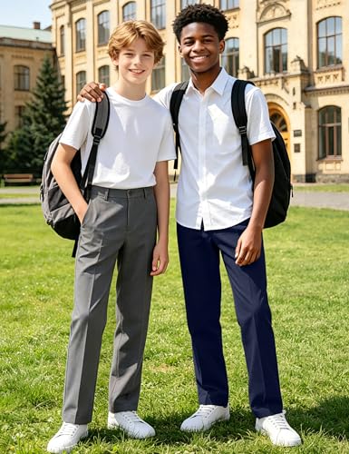 Image of Boys Dress Pants School Uniform Golf Pants for Boys Chino Pants