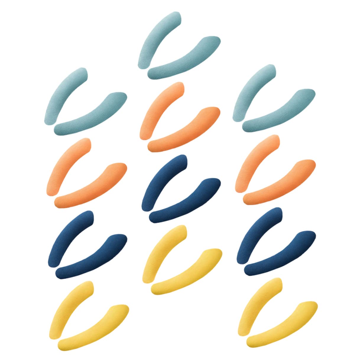 Yardenfun Toilet Seat Buffer 15 Pairs Plush Toilet Seat Covers Comfortable Washable Flannel Random