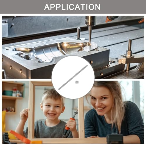 QUARKZMAN 1/4-20 Vollgewinde-Stange, 2 Stück 304 Edelstahl Langgewindeschraube 6 Länge Rechtsgewinde für Möbelmontage Montagebefestigung