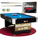Marlen & Sons Billardtisch - CueMaster 8FT Billiard Tisch mit Auto Kugelrückführung - Billiardtisch 244 x 132 cm inkl. Zubehör-Komplettset