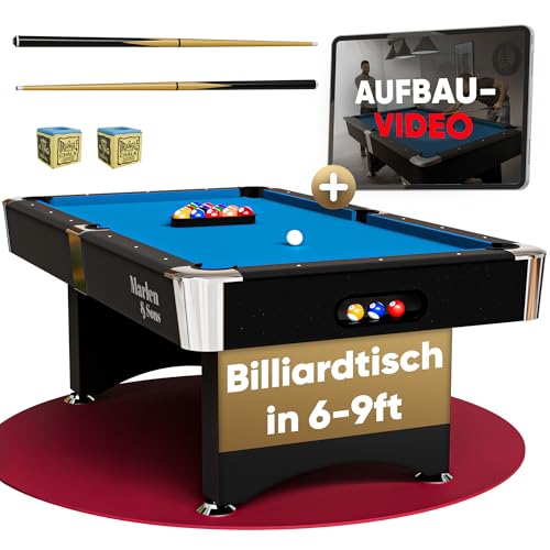 Marlen & Sons Billardtisch - CueMaster 6FT Billiard Tisch mit...