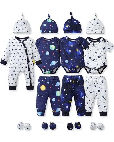 Image of NZRVAWS Preemie Newborn Gender Neutral Baby Clothes Baby Boy Girl Clothes Infant Layette Essential Set 19 Pieces 0-18 Month