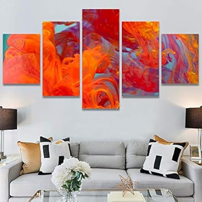 SIGNWIN 5 Panel Canvas Wall Art Modern Art...
