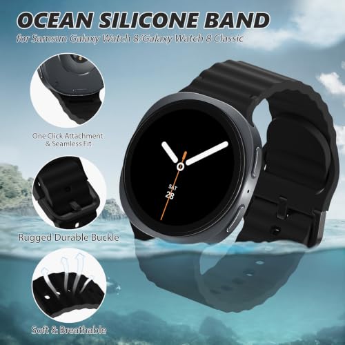 Silicone Straps for Samsung Galaxy Watch 9/8 Band 40mm 44mm/8 Classic 46mm - image 3