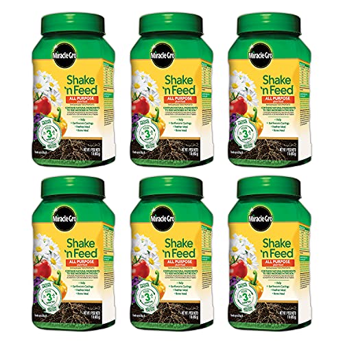 Miracle-Gro Shake 'N Feed All Purpose Plant Food, Plant Fertilizer, 1 lb. (6-Pack)