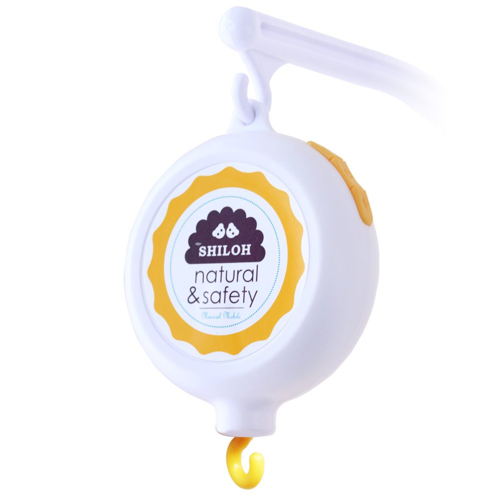SHILOH Baby Crib Musical Mobile Battery-operated 60 Songs White
