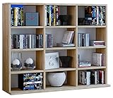  VCM CD DVD-Schrank offenes Fach Megosa Mini Sonoma Eiche