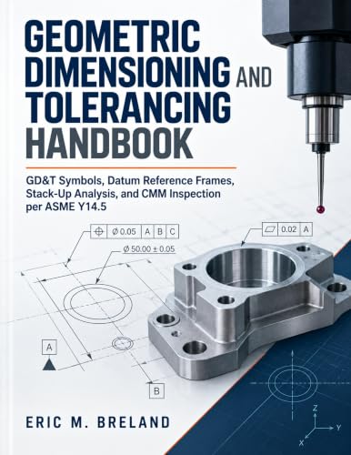 Geometric Dimensioning and Tolerancing Handbook: GD&T Symbols, Datum Reference Frames, Stack-Up Analysis, and CMM Inspection per ASME Y14.5 (English Edition)