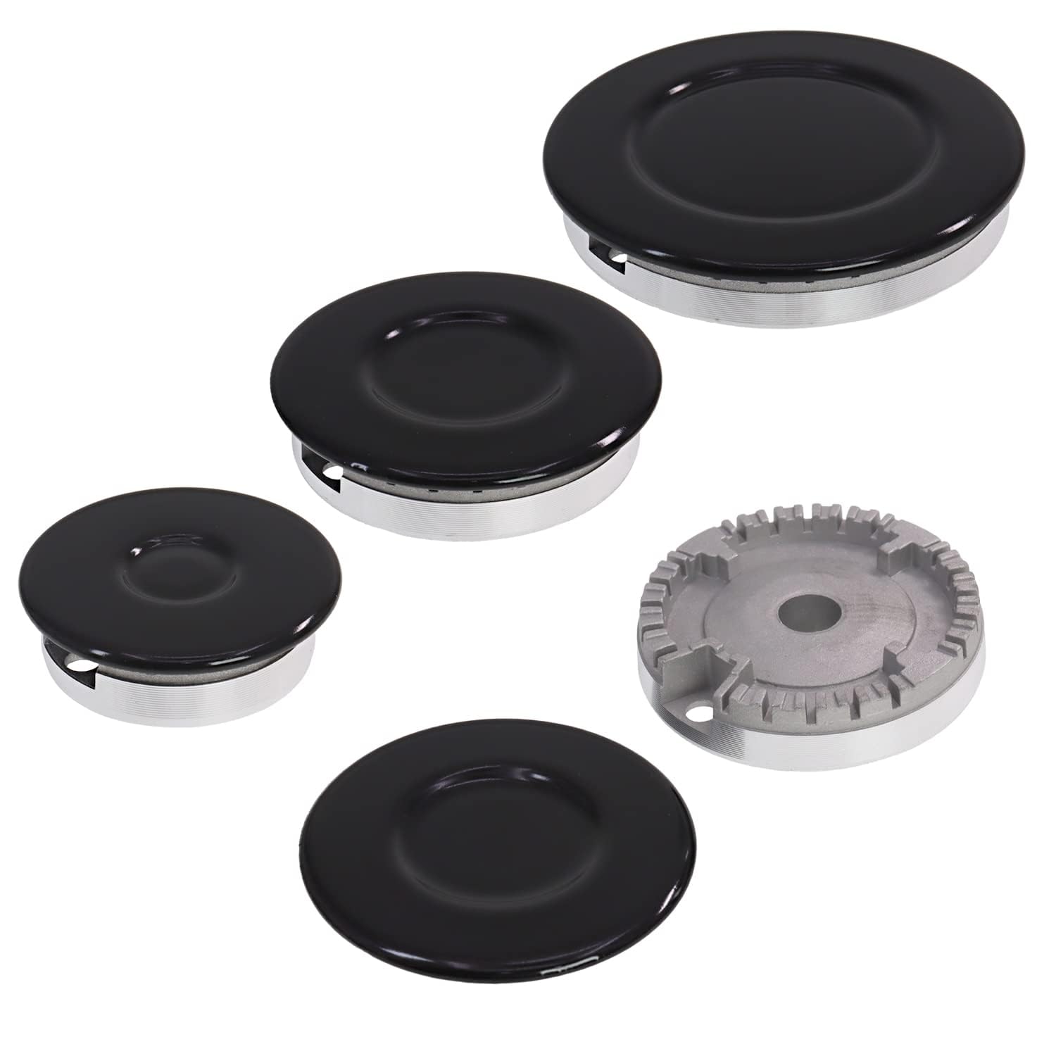 Universal Cookware Cap Set Oven Gas Stovetop Flame Cap Cover Fits Most Stove Knobs Cover Kit Quality Metal Stove Knobs 4pc