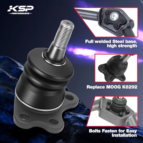 Image of KSP Aftermarket Upper Control Arms for Silverado Sierra 2500HD 3500HD 2011-2019 Heavy Duty Truck, 2-4 inch Adjustable Suspension UCA with Replaceable OE Ball Joint #K6292,Thicker DOM Steel Control Arm