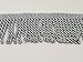 Produktbild MNJ-Trimmings Fransen, 2 m dick, 10 cm breit, Fransenborte, silberfarben