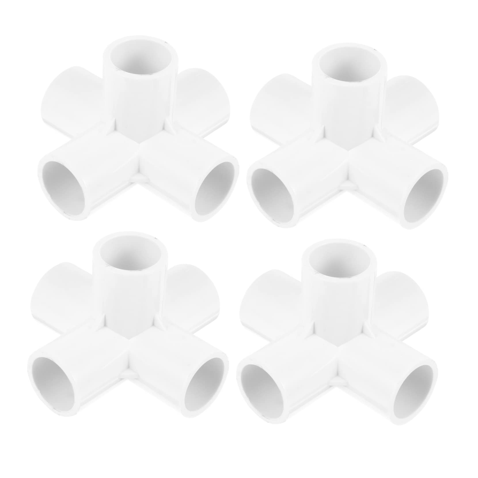 Happyyami 2sets Ultraviolet-Resistant 5-Way PVC Water Hose Connector Robust Durable Perfect for DIY Projects Display Items 4pcs*2