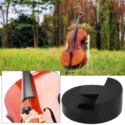 Micro Traders 2PCS Cello Mute Round Rubber Cello Bass Mute Cello Practice Mute Musical Instruments Accessory for Homes Apartments Black