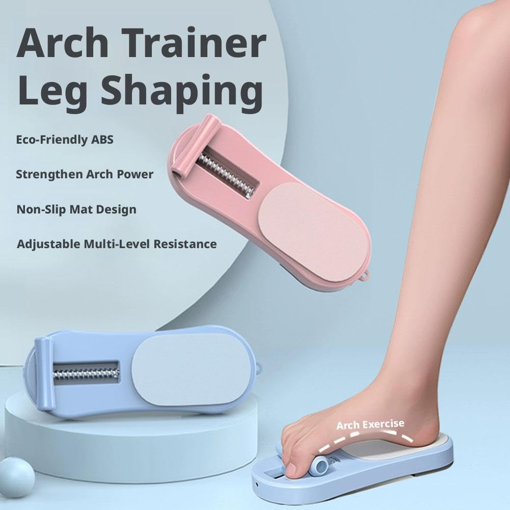 Entrenador de arco de pie con resorte integrado y resistencia ajustable para desarrollo muscular y fortalecimiento de dedos