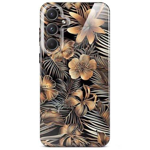 Coque Samsung S20 FE 5G motif floral or noir coque fine antichoc