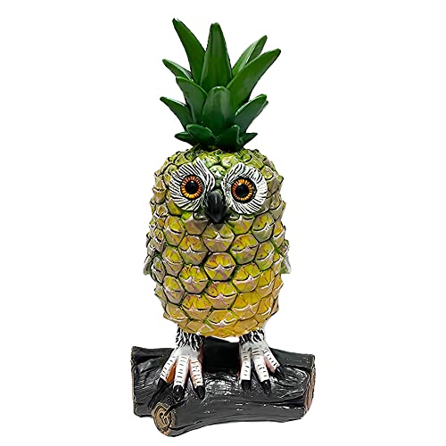 PITIKI Polyresin-Ananas-Eulen-Figur Wohnkultur Abstrakte Skulpturen Wohnkultur Originalität Heimdekoration Einrichtung Tierornament Geometrische Statuen aus Kunstharz Wohnkultur Ornament Cover
