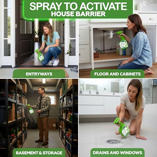 Image of Ant Killer- Peppermint Oil Ant Spray for Indoor & Outdoor Use- Natural Ant Repellent & Ant Killer for Home- Safe for Kids & Pets Pest Control Solution (16oz)