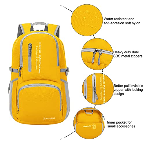 ZOMAKE Lightweight Packable Backpack - 35L Light Foldable Hiking Backpacks Water Resistant Collapsible Daypack for… - Image 5