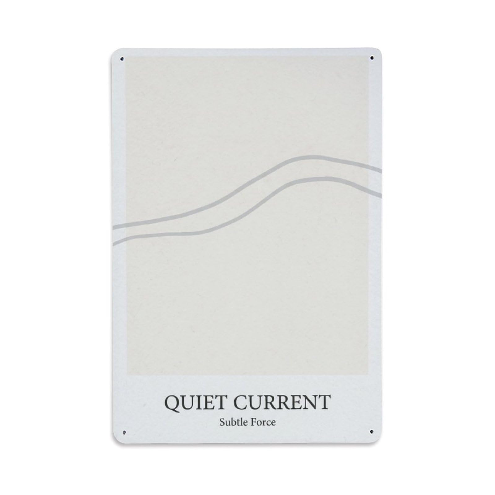Zen Current Quiet Waves Soft Focus Healing Meditation Guide Metal Tin Sign Plaque Wall Decor for Cafe, Man Cave, Club Bar, Office, Home Garden Round Metal Poster 8x12Inch