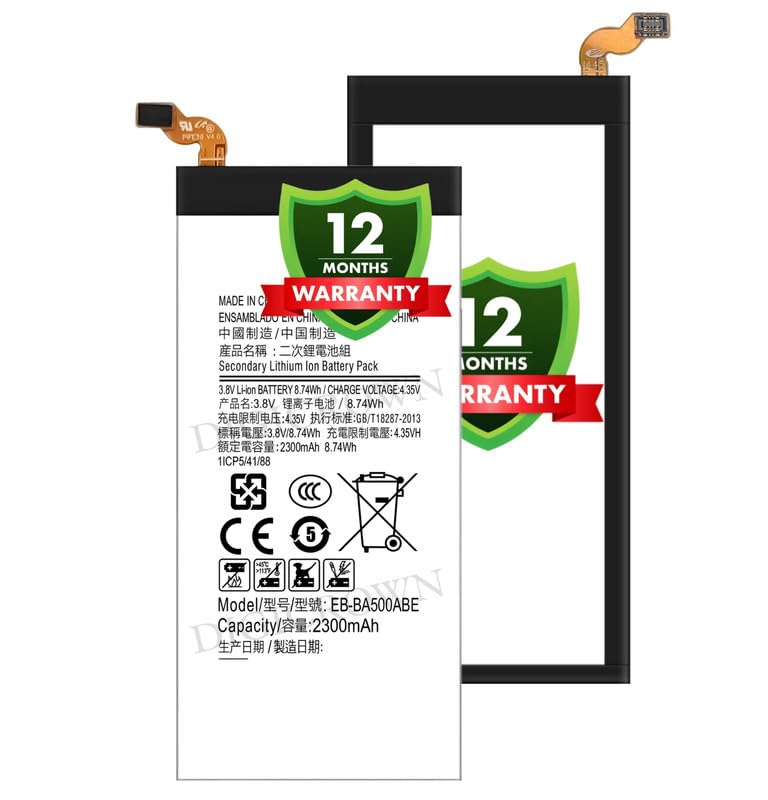 Image of Original EB-BA500ABE Battery Compatible for Samsung Galaxy A5 (2015) (SM-A500F) - (2300mAh) - 1 Year Warranty DF7